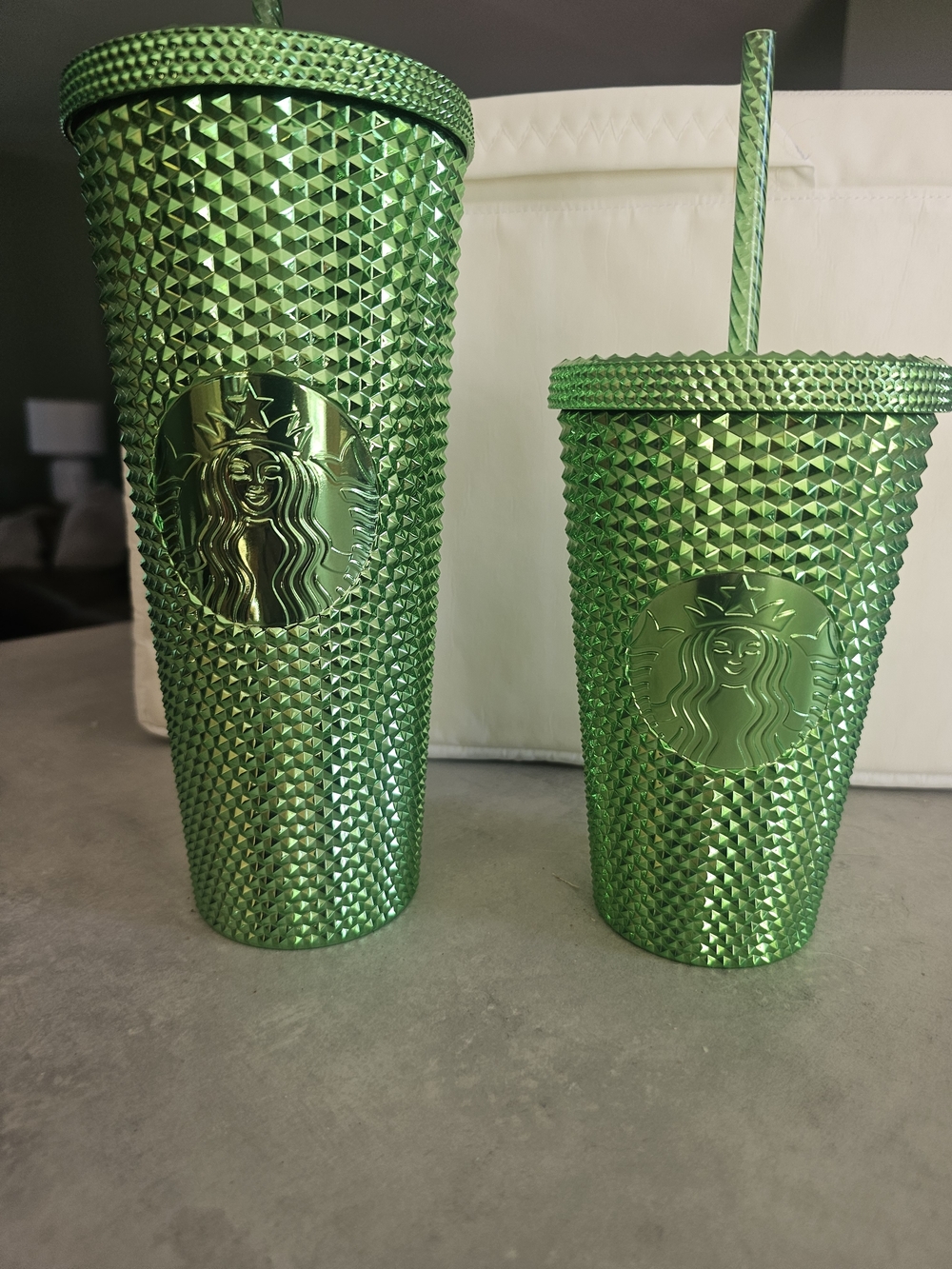 Starbucks Metallic Green Studded Tumblers 16oz And 24oz